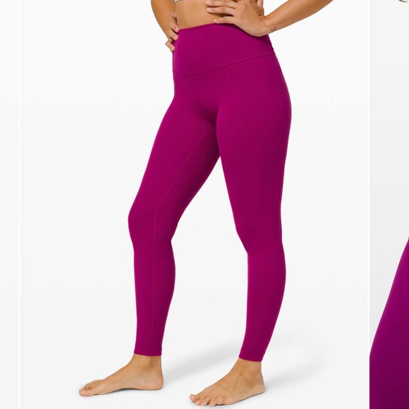 lululemon Align High-Rise Pant 28" Deep Fuschia Size 2 - Picture 3 of 9